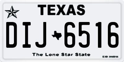 TX license plate DIJ6516
