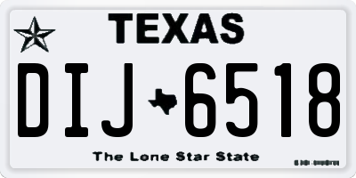 TX license plate DIJ6518
