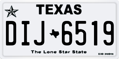 TX license plate DIJ6519