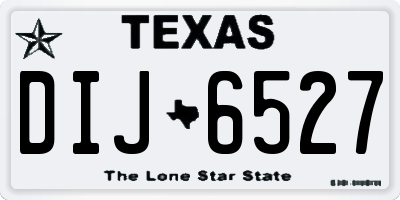 TX license plate DIJ6527