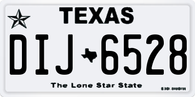 TX license plate DIJ6528