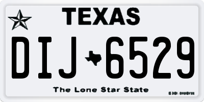 TX license plate DIJ6529