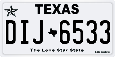 TX license plate DIJ6533