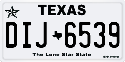TX license plate DIJ6539