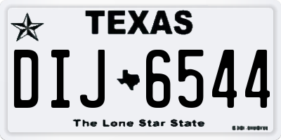 TX license plate DIJ6544