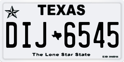 TX license plate DIJ6545