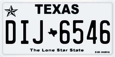 TX license plate DIJ6546