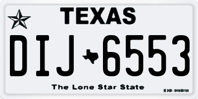 TX license plate DIJ6553