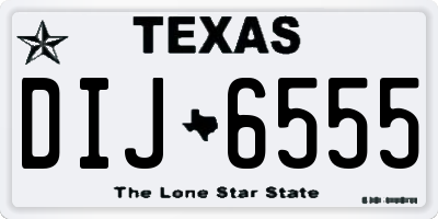 TX license plate DIJ6555