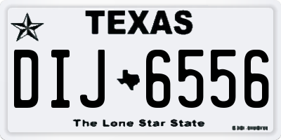 TX license plate DIJ6556