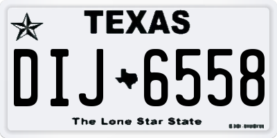 TX license plate DIJ6558