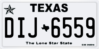 TX license plate DIJ6559