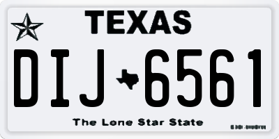 TX license plate DIJ6561