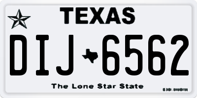 TX license plate DIJ6562