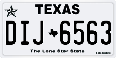 TX license plate DIJ6563