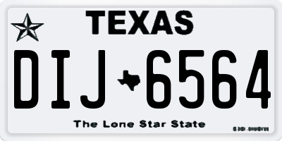 TX license plate DIJ6564
