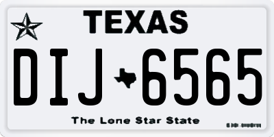 TX license plate DIJ6565