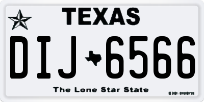 TX license plate DIJ6566