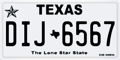 TX license plate DIJ6567