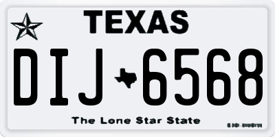 TX license plate DIJ6568
