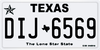 TX license plate DIJ6569