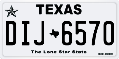 TX license plate DIJ6570