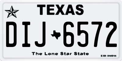 TX license plate DIJ6572