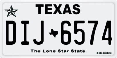 TX license plate DIJ6574