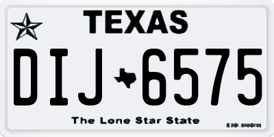 TX license plate DIJ6575