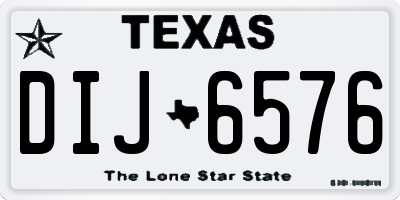 TX license plate DIJ6576