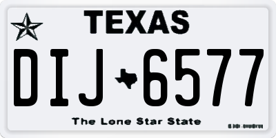 TX license plate DIJ6577