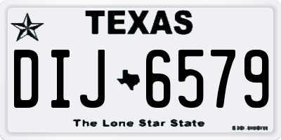 TX license plate DIJ6579