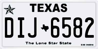 TX license plate DIJ6582