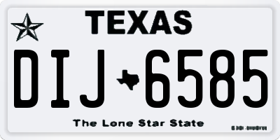 TX license plate DIJ6585