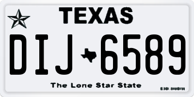 TX license plate DIJ6589