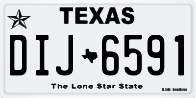 TX license plate DIJ6591