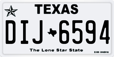 TX license plate DIJ6594