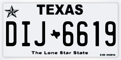 TX license plate DIJ6619