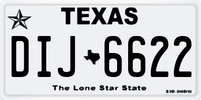 TX license plate DIJ6622