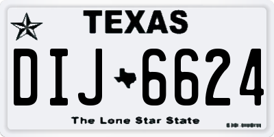 TX license plate DIJ6624