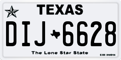 TX license plate DIJ6628