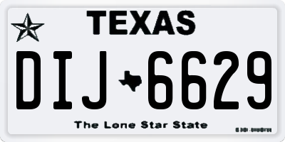TX license plate DIJ6629