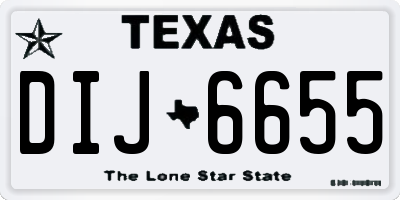 TX license plate DIJ6655