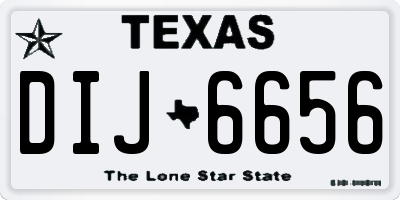 TX license plate DIJ6656