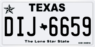 TX license plate DIJ6659