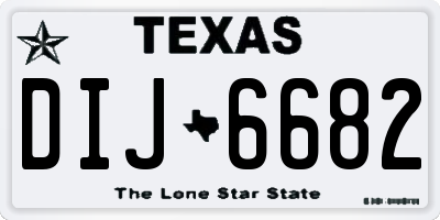 TX license plate DIJ6682