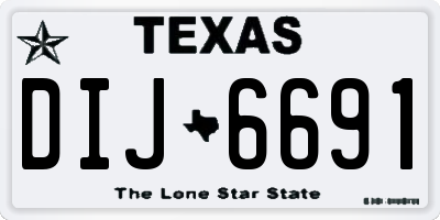 TX license plate DIJ6691