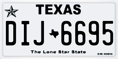 TX license plate DIJ6695