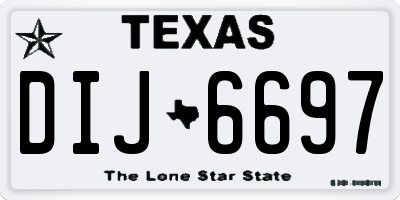 TX license plate DIJ6697