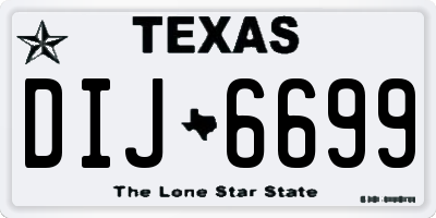 TX license plate DIJ6699